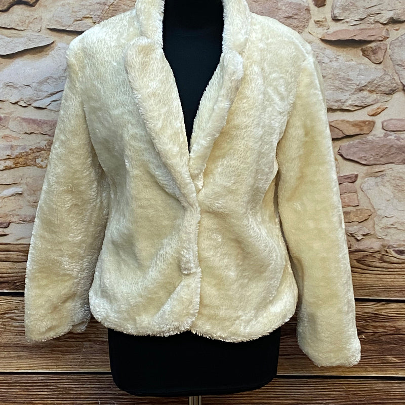 Vintage Teddyjacke aus Plüsch, Größe M