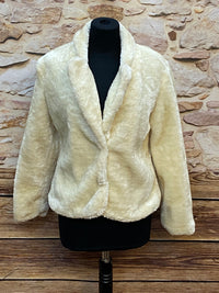Vintage Teddyjacke aus Plüsch, Größe M