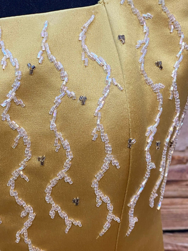 Goldenes Abendkleid Gr. 38 – Sale