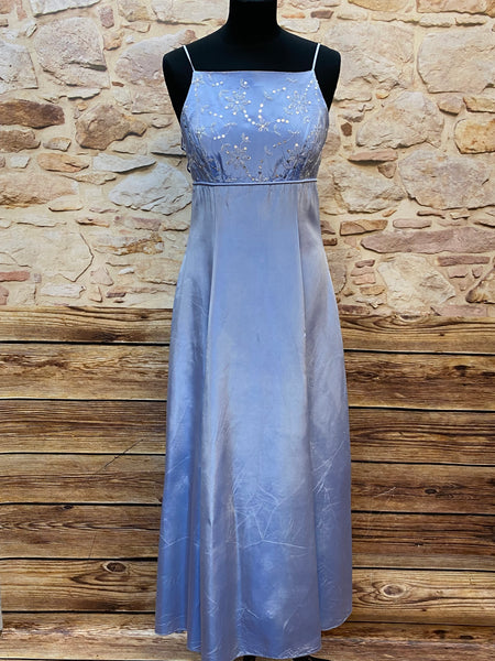 „Langes Abendkleid Hellblau Gr.36 Morgan and Co Vorderansicht