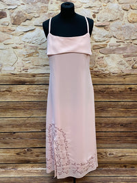 Robe de soirée vieux rose vintage taille 44 