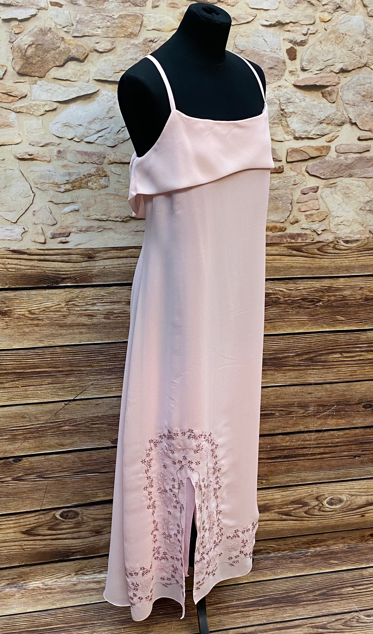 Abendkleid altrosa Vintage Gr.44