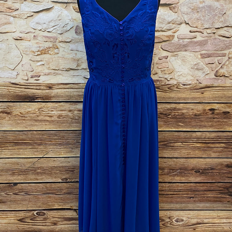 Abendkleid Vintage Gr.44 in Königsblau