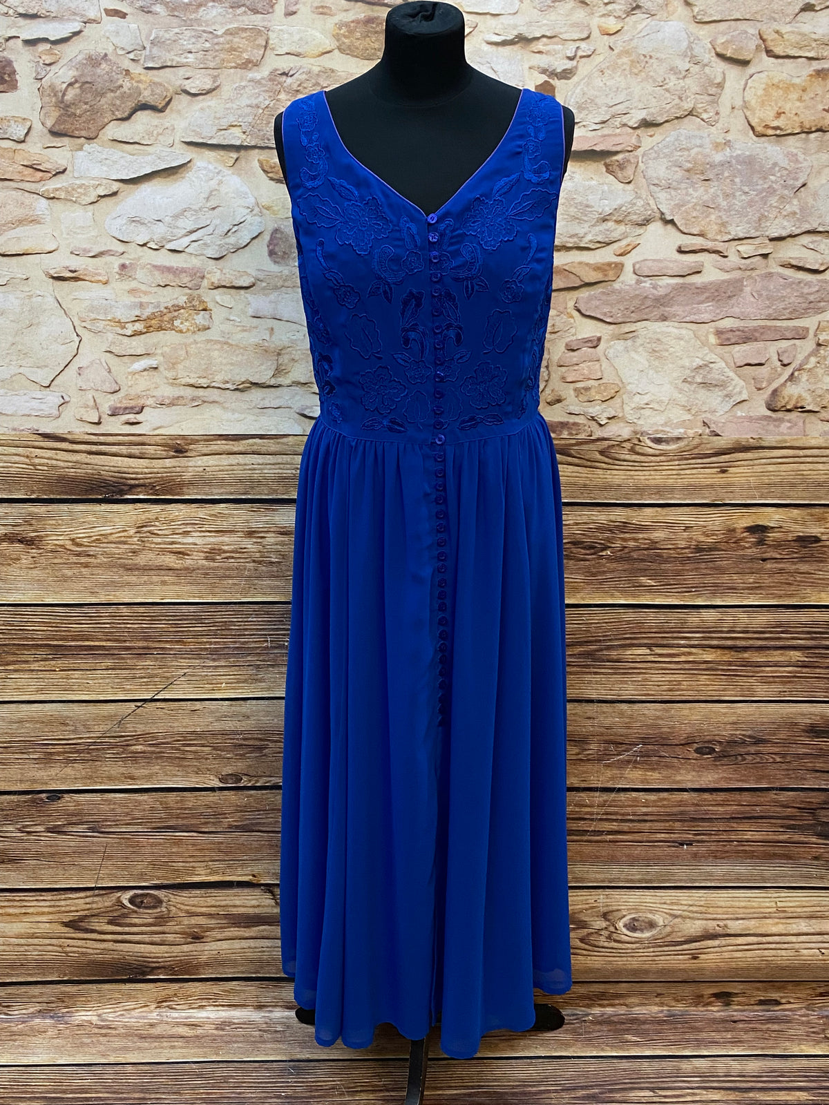 Robe de soirée vintage taille 44 en bleu roi 