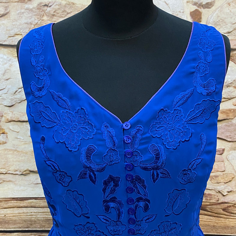Abendkleid Vintage Gr.44 in Königsblau