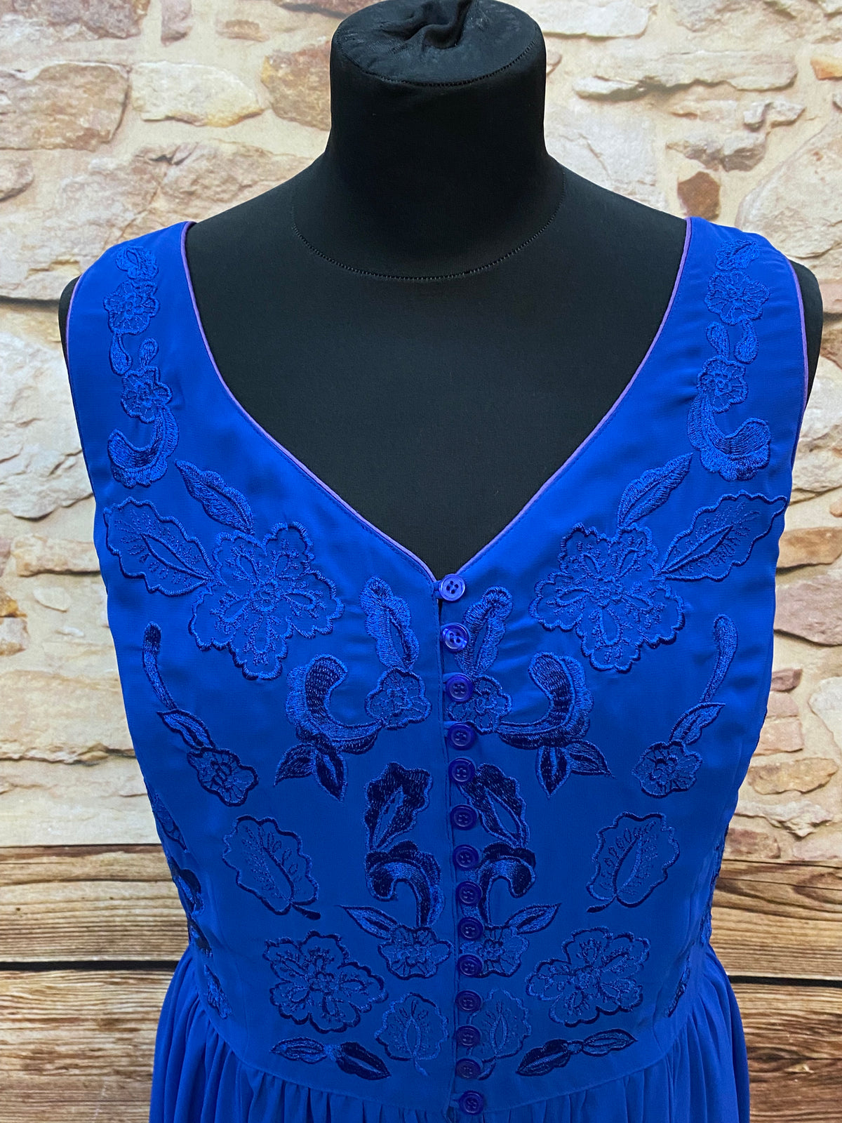 Robe de soirée vintage taille 44 en bleu roi 