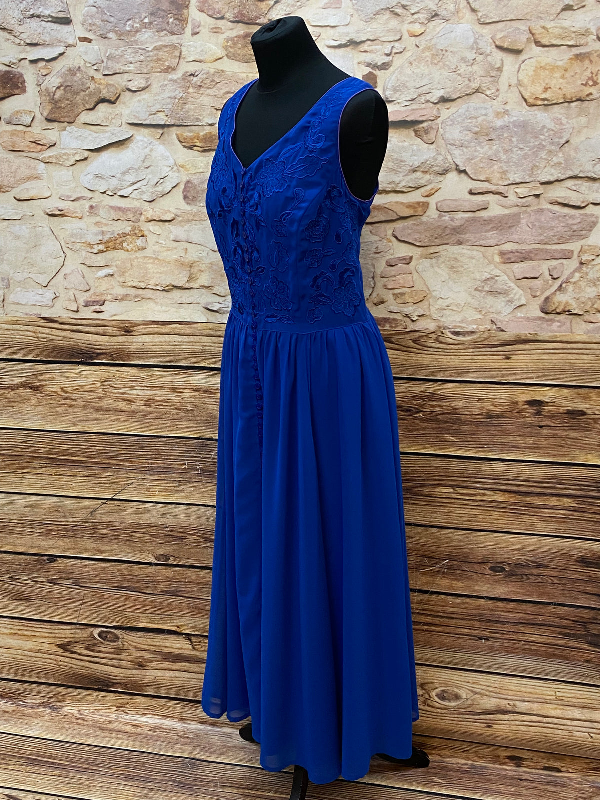 Robe de soirée vintage taille 44 en bleu roi 