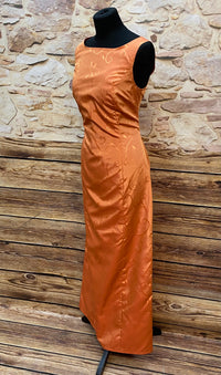 Robe de soirée orange vintage taille 42 