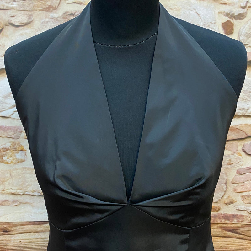 Abendkleid Secondhand Neckholder Gr.36 schwarz
