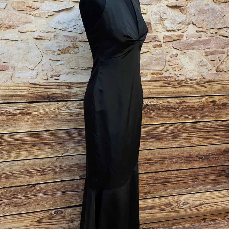 Abendkleid Secondhand Neckholder Gr.36 schwarz