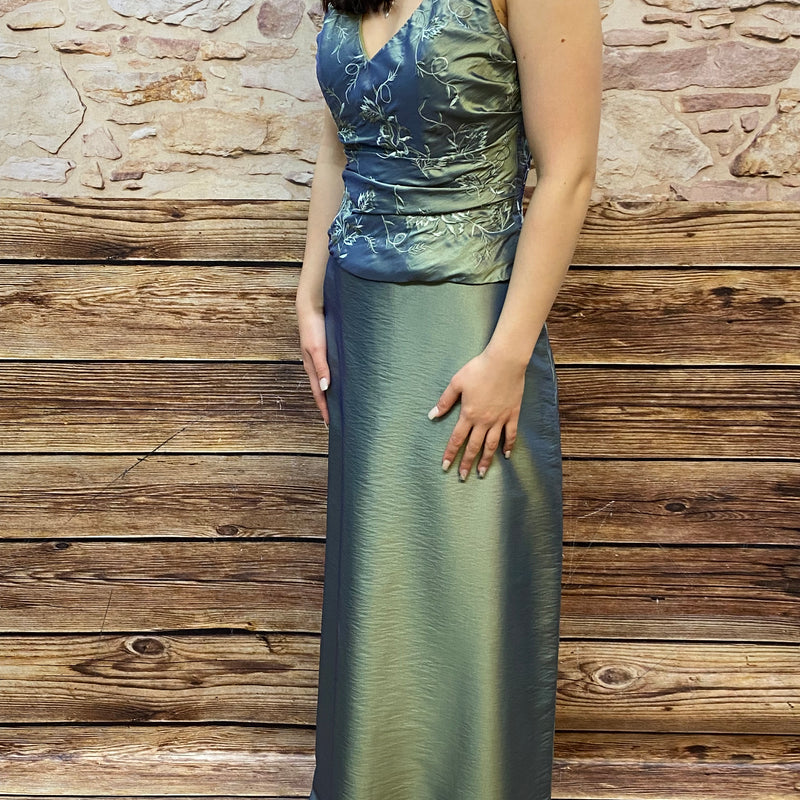 3teiliges Abenkleid in Gr. 36 blassgrün mit Handstulpen