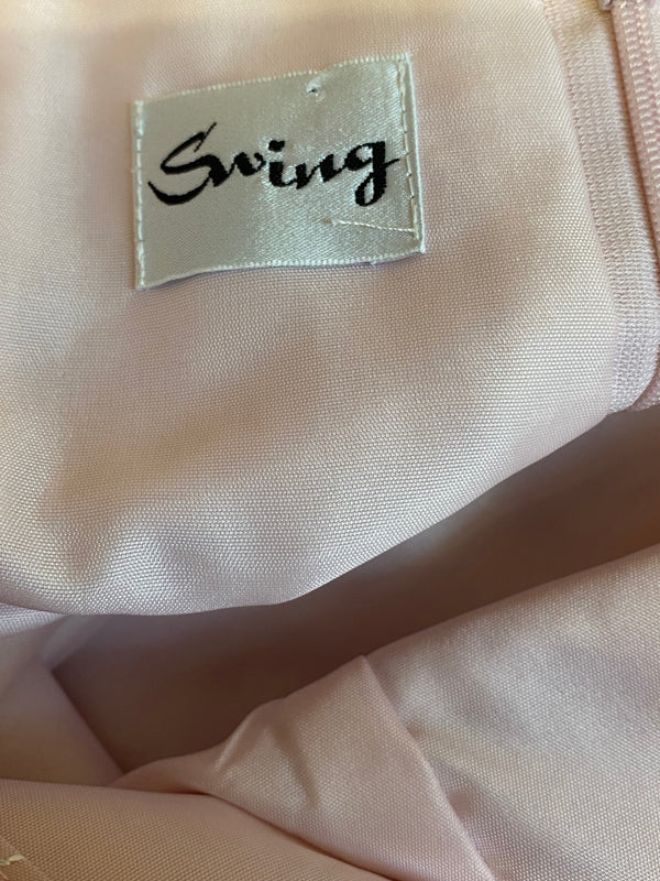 Langes Abendkleid Gr.38 Vintage, rosé farbend