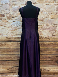 Langes Vintage Abendkleid in lila, Gr.40 von Zero