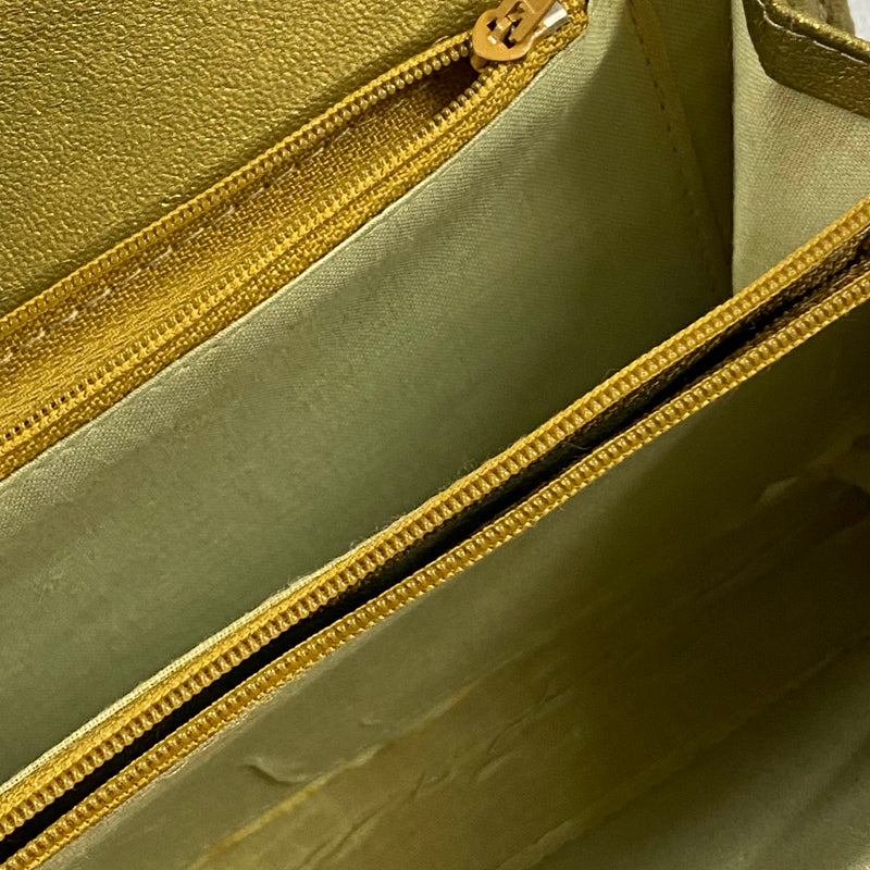 Vintage Abendtasche Gold mit buntem Metall-Mesh – 1970er