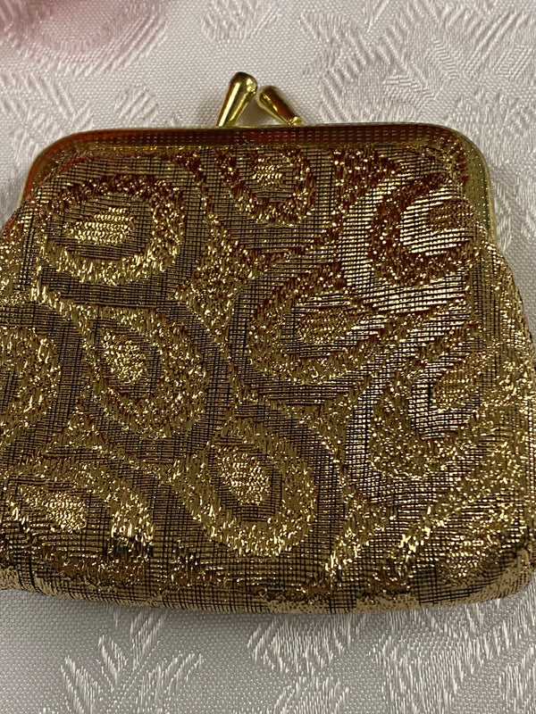 Vintage Goldene Abendbörse Brokat