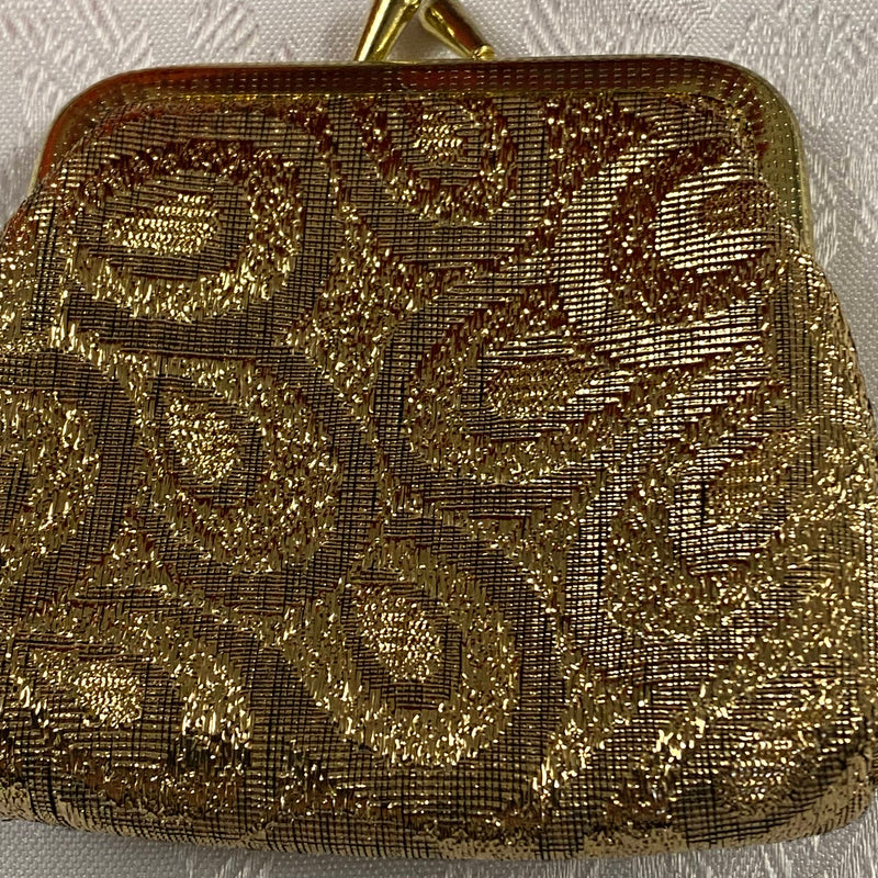 Vintage Goldene Abendbörse Brokat
