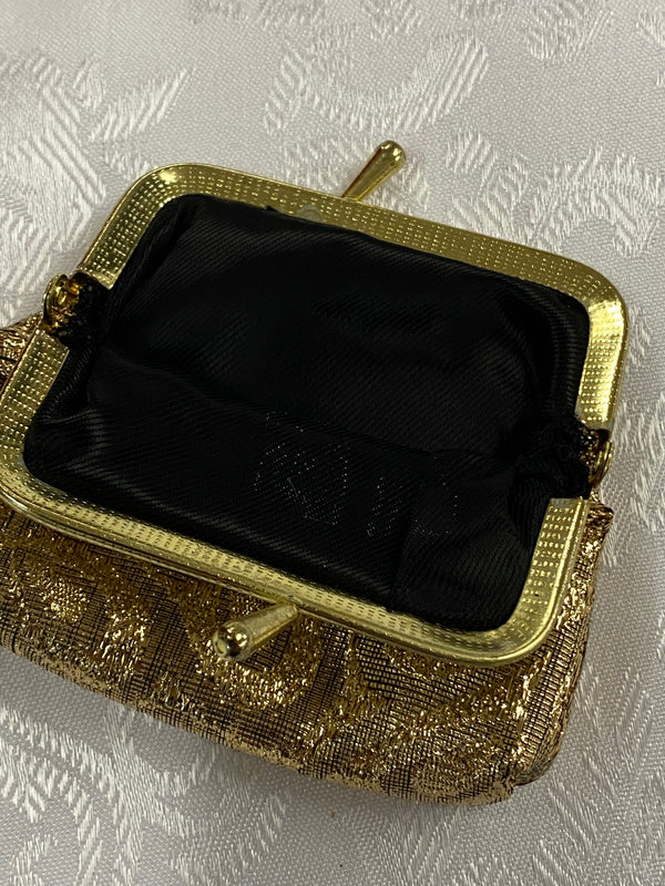 Vintage Goldene Abendbörse Brokat