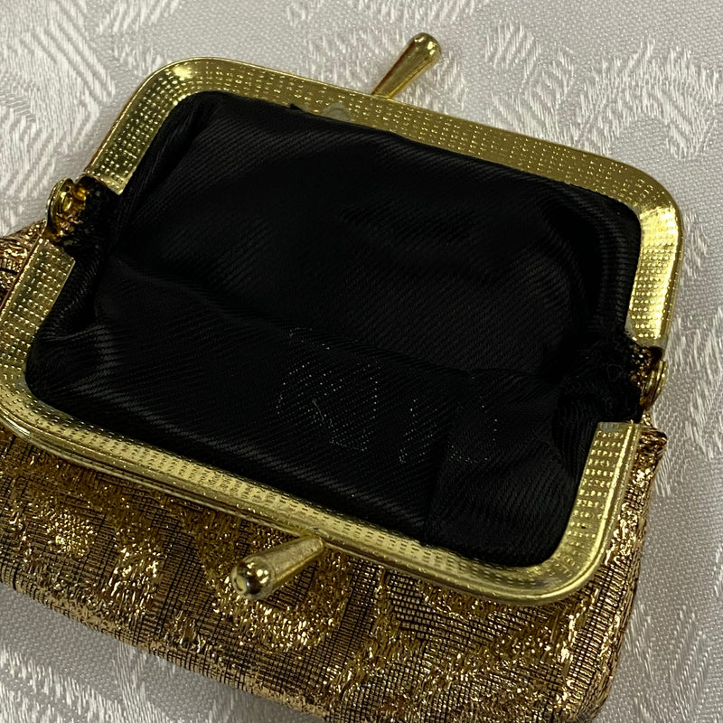 Vintage Goldene Abendbörse Brokat