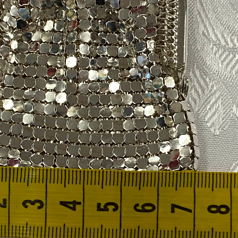 Vintage Metall-Mesh Abendbörse Silber | 20er Stil