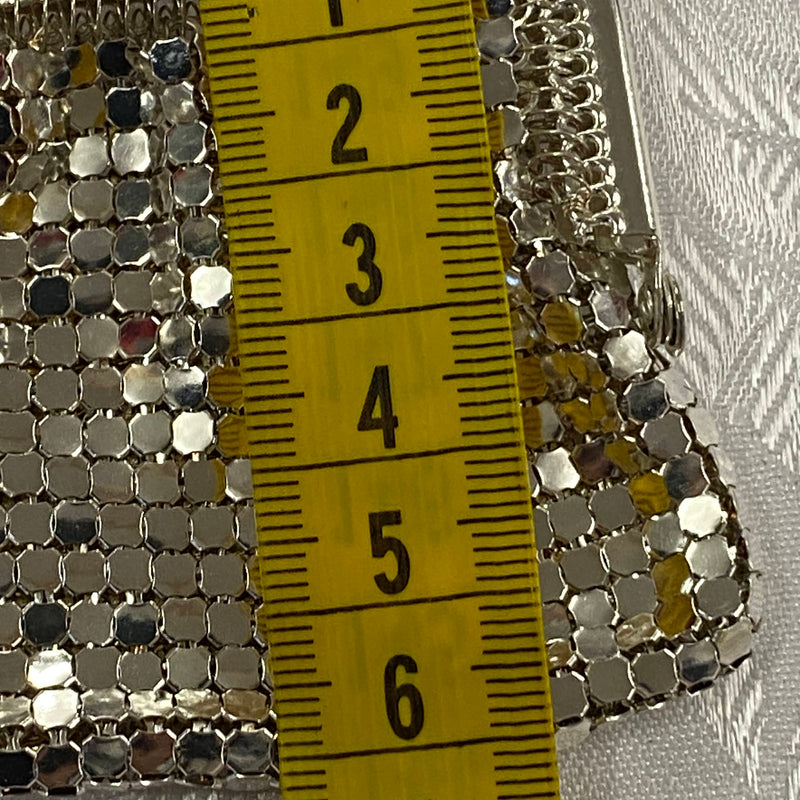 Vintage Metall-Mesh Abendbörse Silber | 20er Stil