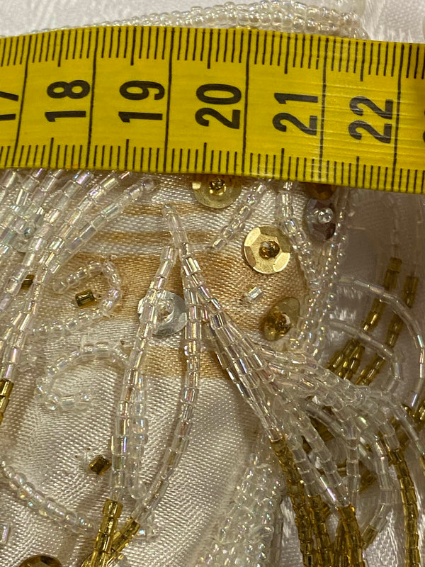 Vintage 1950er Abendtasche Gold mit Perlen