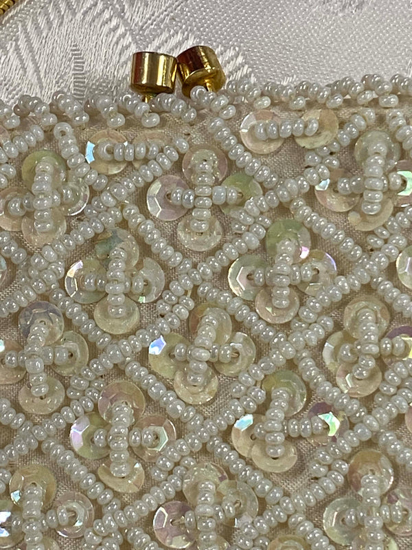 Vintage Abendtasche Perlen und  Pailletten