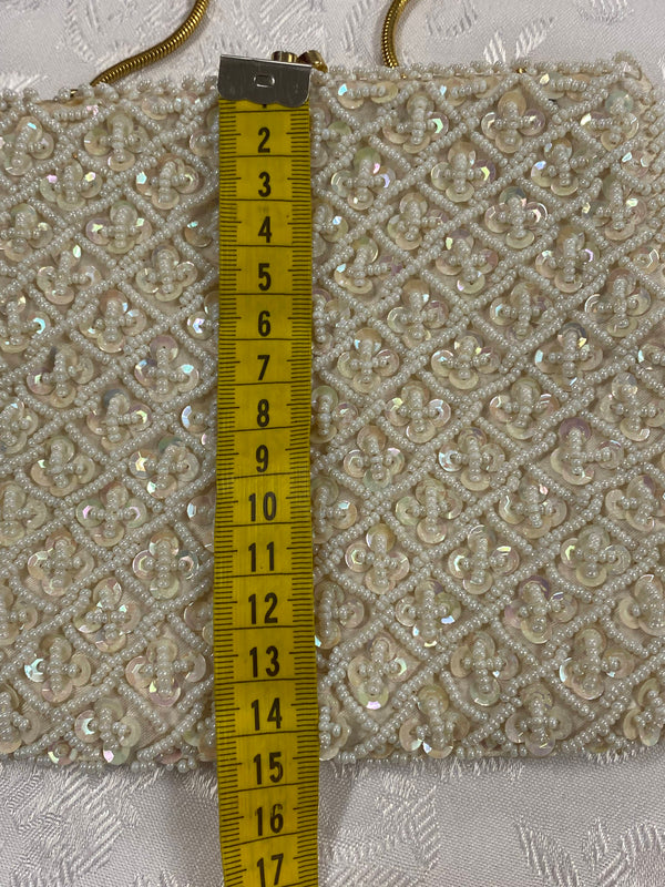 Vintage Abendtasche Perlen und  Pailletten