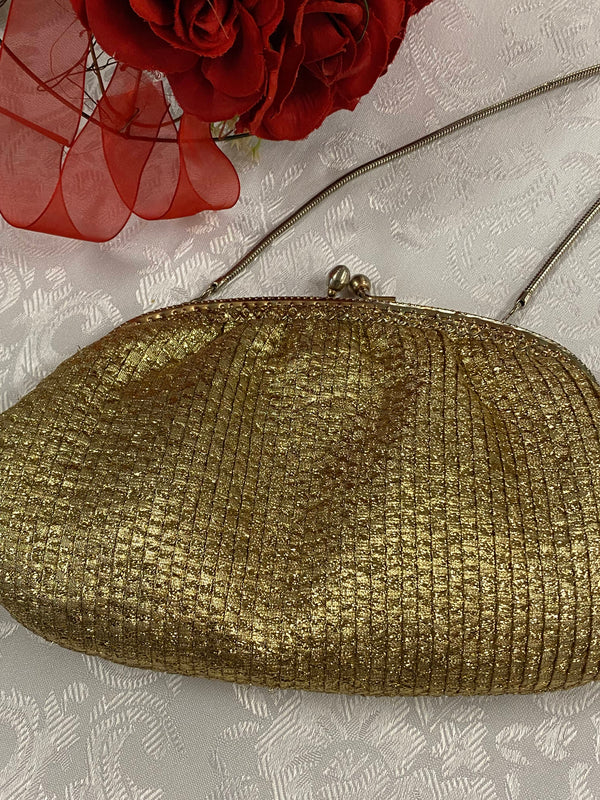 Vintage Abendtasche Gold – 1960er Jahre