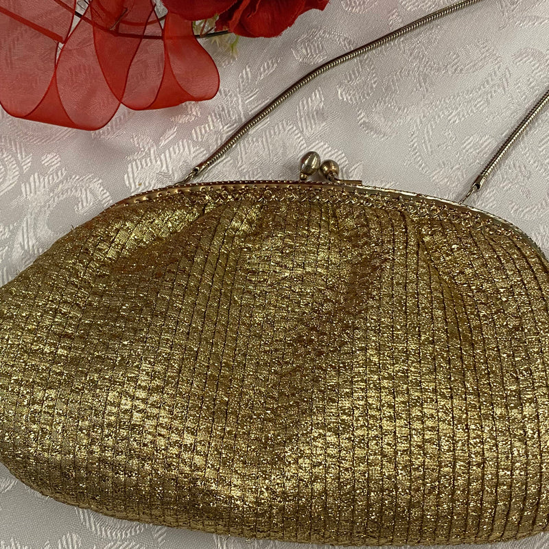 Vintage Abendtasche Gold – 1960er Jahre