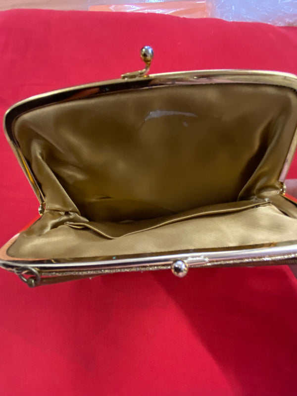 Vintage Handtasche gold, Abendtasche