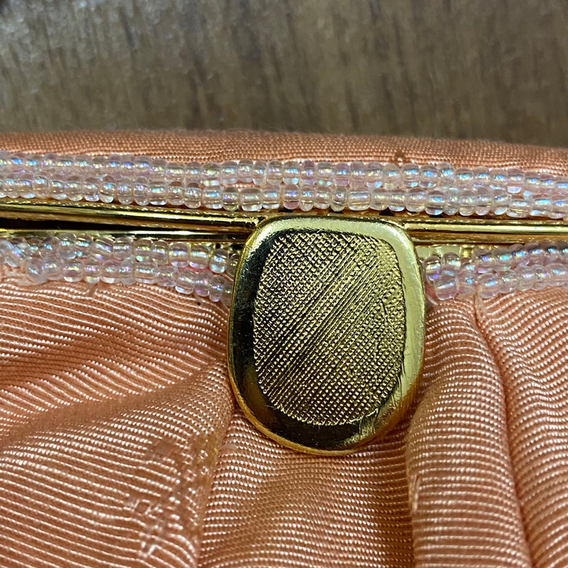 Kleine Abendtasche Handtasche Vintage lachsfarbend, Ansicht 4