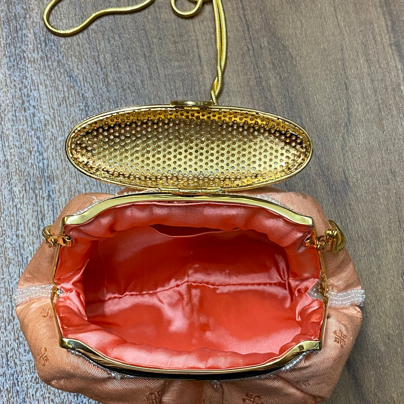 Kleine Abendtasche Handtasche Vintage lachsfarbend, Ansicht 5