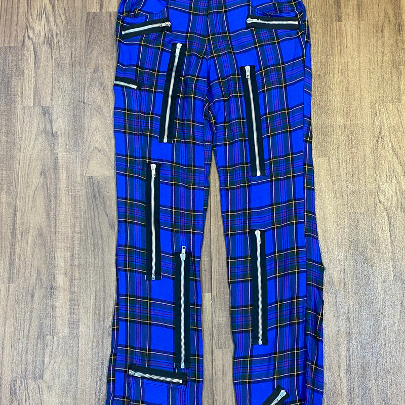 Aderlass Herren Hose Tartan Blue Vintage  Size 32