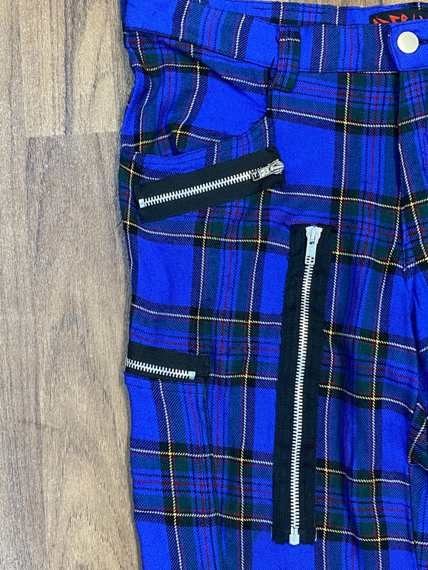 Aderlass Herren Hose Tartan Blue Vintage  Size 32, Gr.M