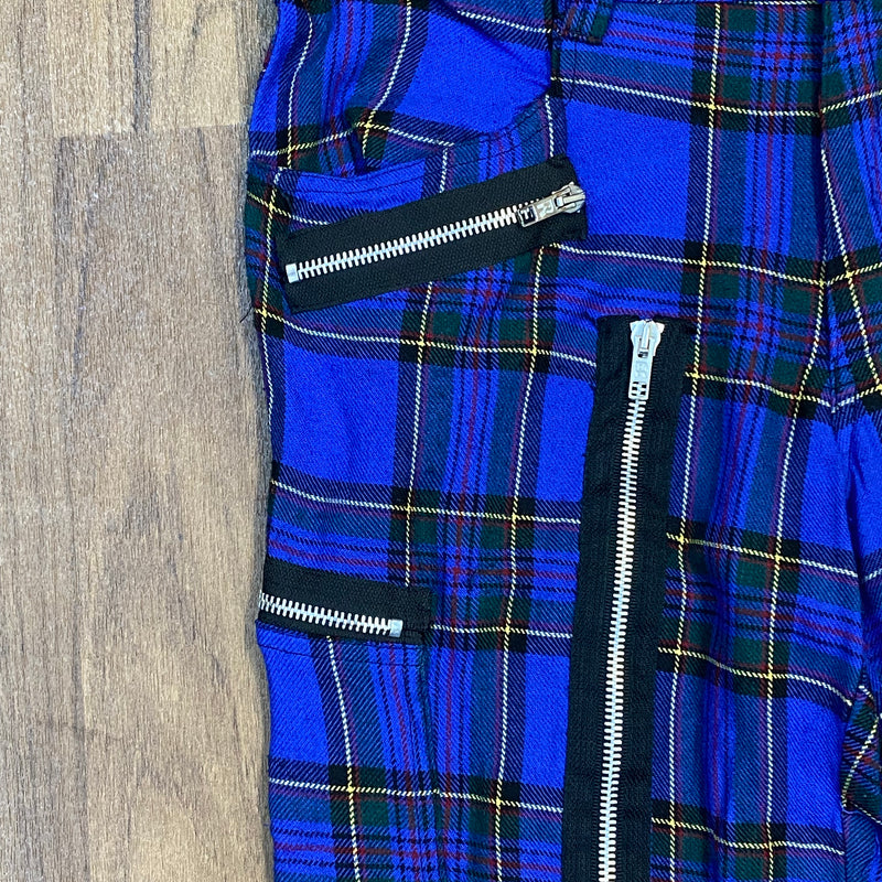 Aderlass Herren Hose Tartan Blue Vintage  Size 32, Gr.M