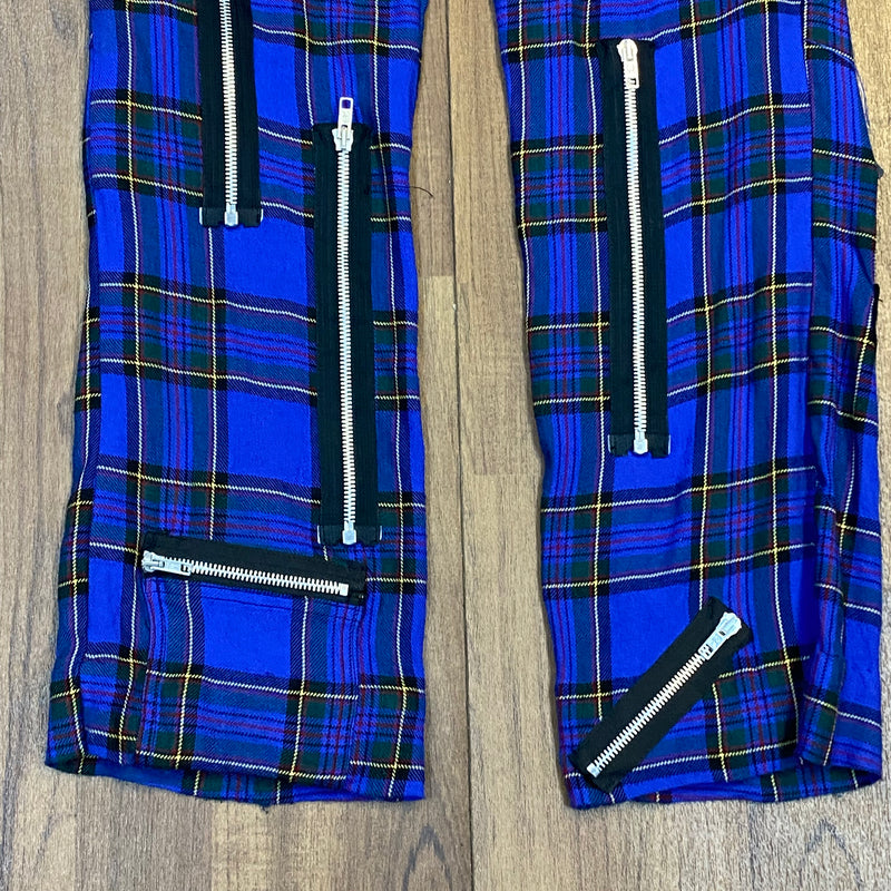Aderlass Herren Hose Tartan Blue Vintage  Size 32, Gr.M