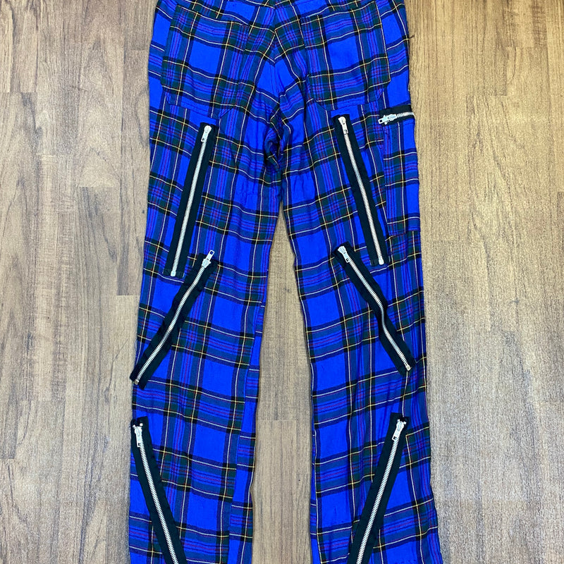 Aderlass Herren Hose Tartan Blue Vintage  Size 32, Gr.M