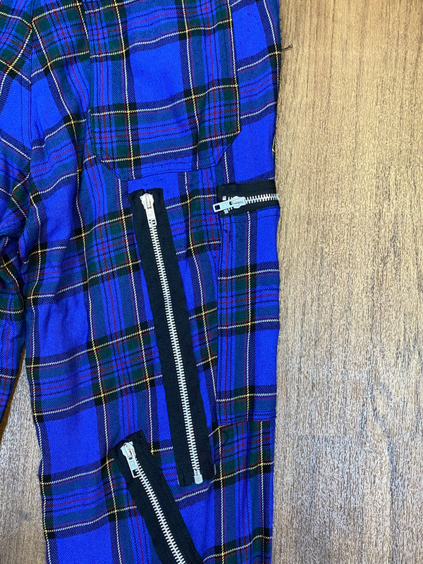 Aderlass Herren Hose Tartan Blue Vintage  Size 32, Gr.M