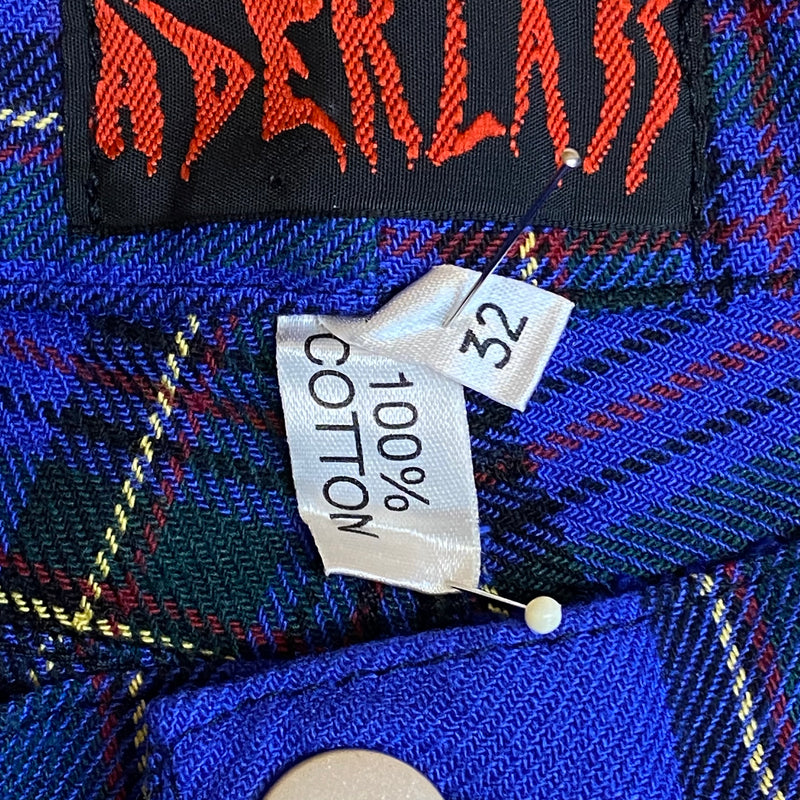 Aderlass Herren Hose Tartan Blue Vintage  Size 32, Gr.M