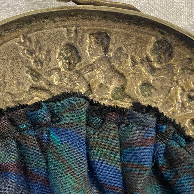 Vintage Samt-Abendtasche mit Putten-Metallrahmen – 1950er Jahre, Ansicht 5