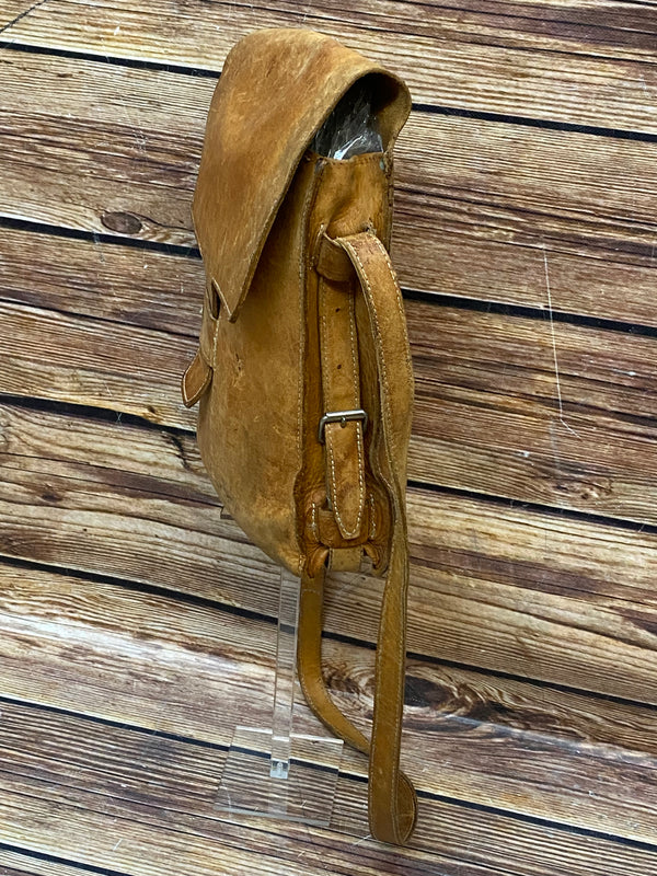 Antike Schultasche, Vintage Ledertasche mit Trageriehmen