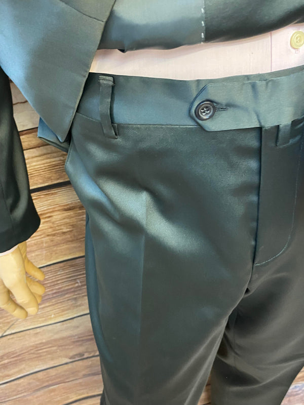 Herren Anzug Set Gr. 54 schwarz mit Vintage-Hemd & Fliege
