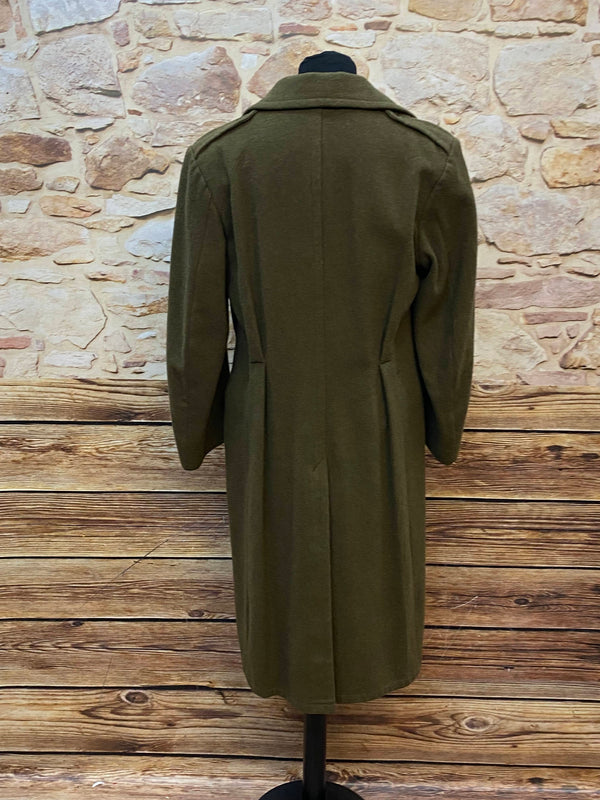 Vintage Armee-Mantel Gr. 48 – Olivgrüner Wollmix