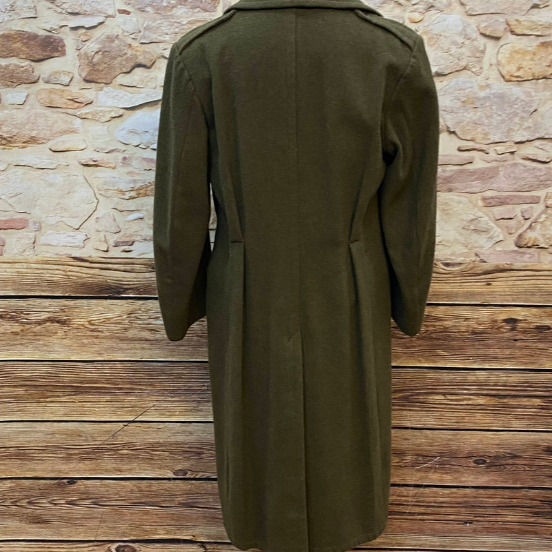 Vintage Armee-Mantel Gr. 48 – Olivgrüner Wollmix