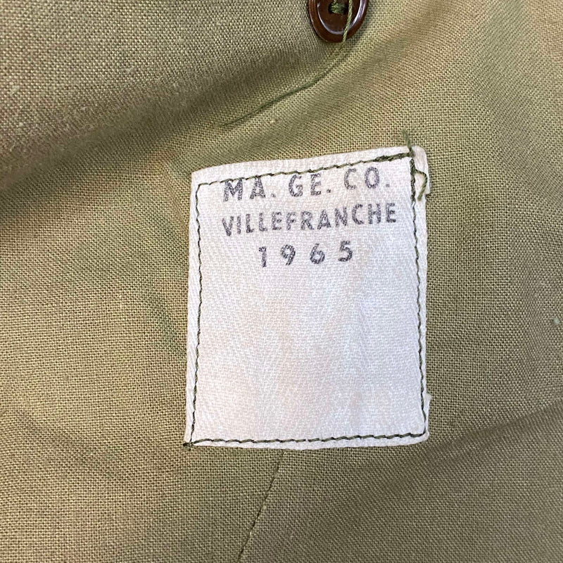 Vintage Armee-Mantel Gr. 48 – Olivgrüner Wollmix