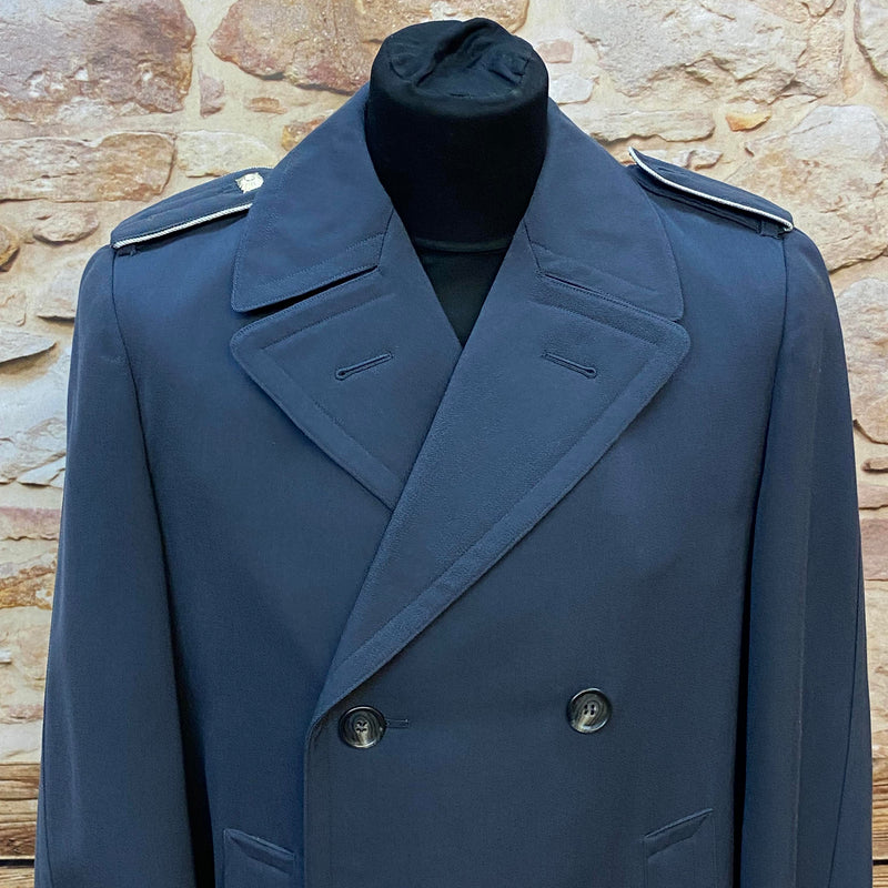 Klassischer Militär-Mantel in Dunkelblau, Größe 50