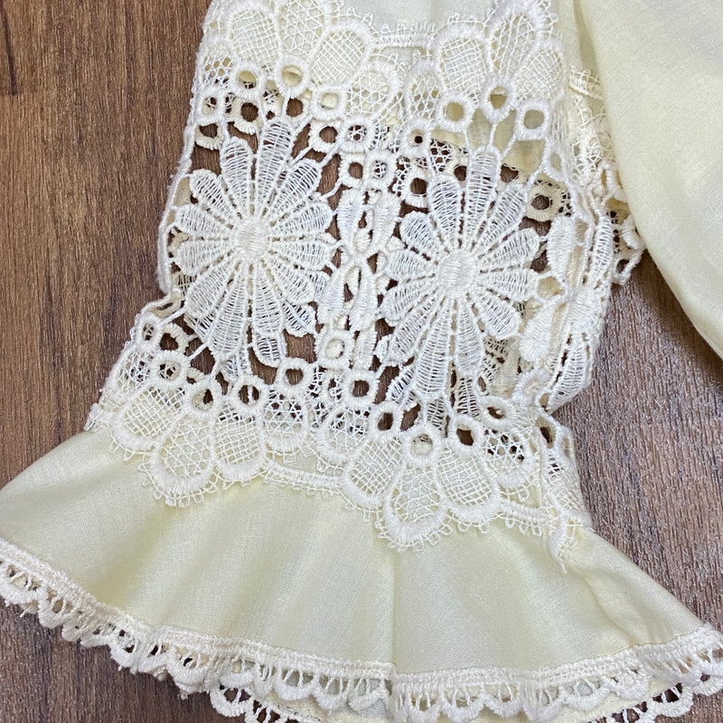 Vintage Dirndlbluse, 70er Jahre, Gr.44, mit Glockenärmel