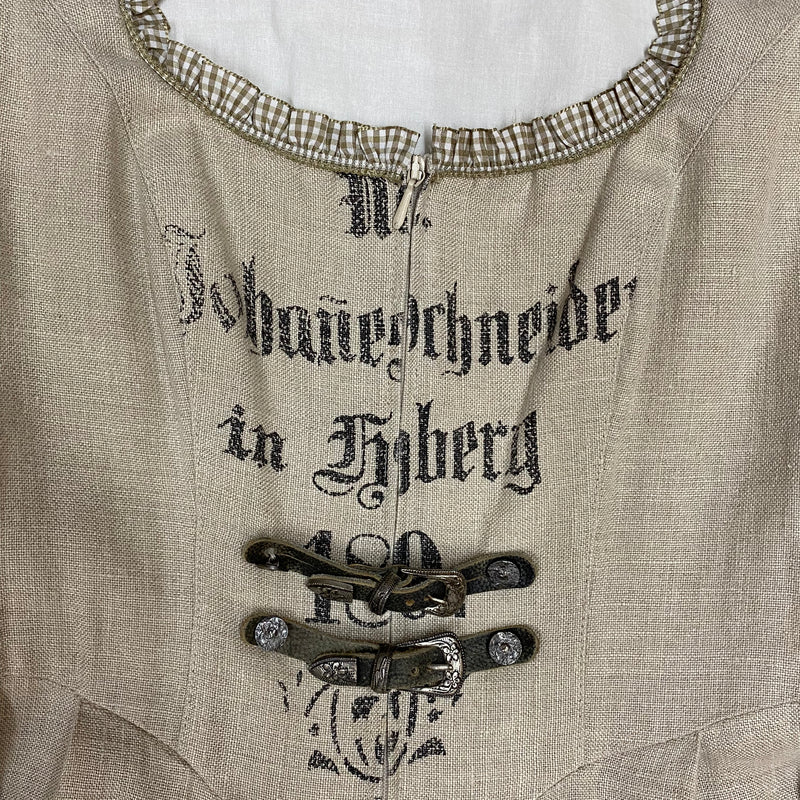 Langes Landhauskleid, Landhaus Kleid in beige Gr.38