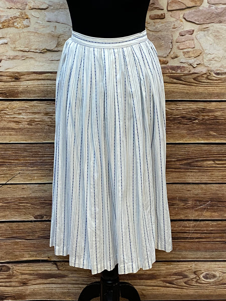  Dirndlschürze Mittellang Vintage 79 cm weiß mit Muster 