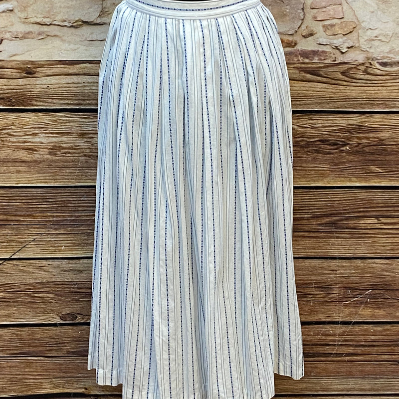  Dirndlschürze Mittellang Vintage 79 cm weiß mit Muster 
